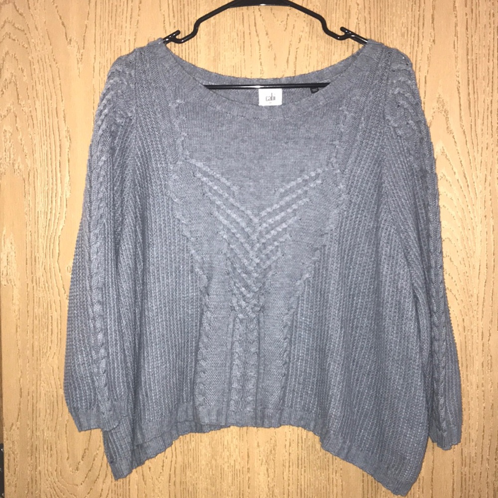 CAbi Cable-knit cropped sweater